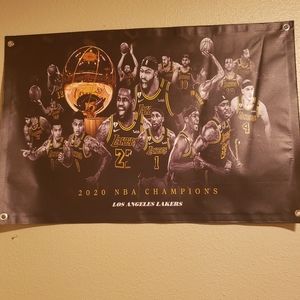 Lakers Championship Vinyl Banner